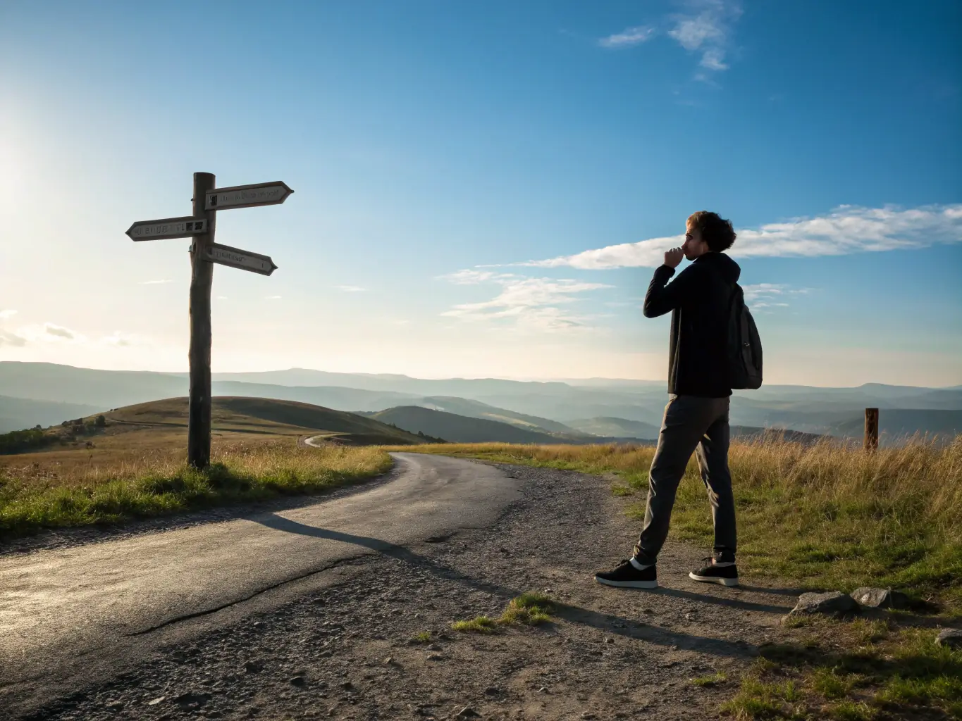 An image of a person making a confident decision, with a clear and focused expression, symbolizing enhanced mental clarity and goal achievement.