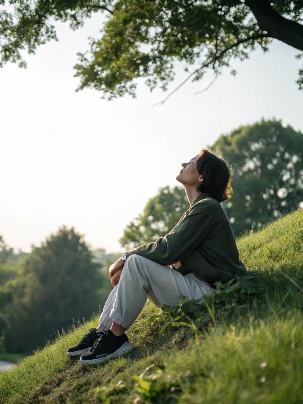 A serene image of a person meditating in a peaceful environment, representing the inner peace achieved through evolutionary deprogramming sessions with Juan Hinojosa.